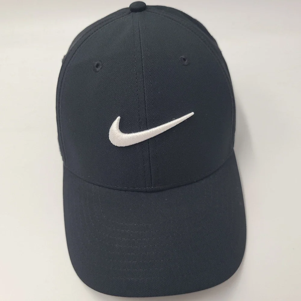 Nike Hat Adjustable Black White Transamerica Swoosh Logo Dri-Fit Club Cap Men